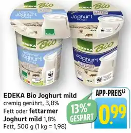 Edeka Edeka bio joghurt mild cremig gerührt, 3,8% fett Angebot