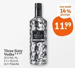tegut Three sixty vodka Angebot