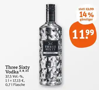 tegut Three sixty vodka Angebot