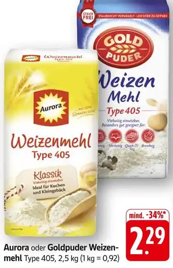 Edeka Aurora weizenmehl type 405 Angebot