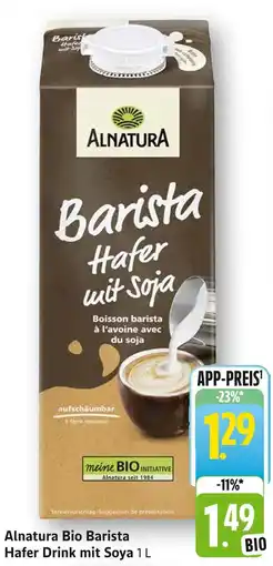 Edeka Alnatura bio barista hafer drink mit soya Angebot
