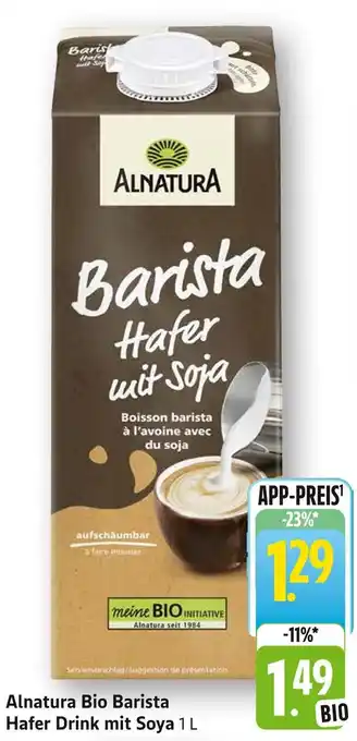 Edeka Alnatura bio barista hafer drink mit soya Angebot