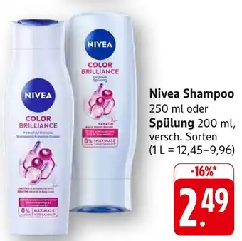 Edeka Nivea color brilliance shampoo Angebot