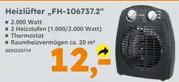 Globus Baumarkt Heizlüfter fh-106737.2 Angebot