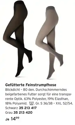 Tchibo Gefütterte feinstrumpfhose schwarz Angebot