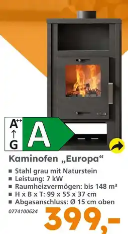 Globus Baumarkt Kaminofen europa Angebot