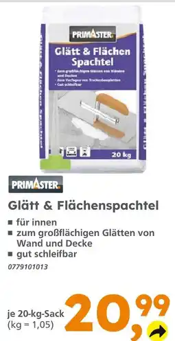 Globus Baumarkt Primaster glätt & flächenspachtel Angebot