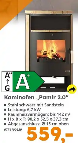 Globus Baumarkt Kaminofen pamir 2.0 Angebot