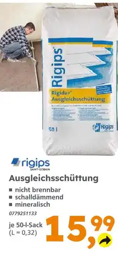 Globus Baumarkt Rigips rigidur ausgleichsschüttung Angebot