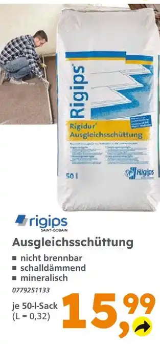 Globus Baumarkt Rigips rigidur ausgleichsschüttung Angebot