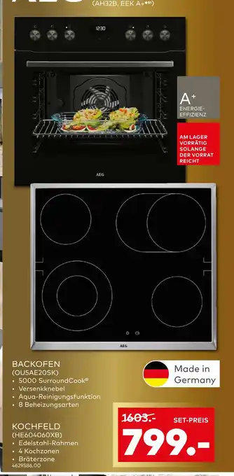 porta Aeg backofen ou5ae20sk + kochfeld he604060xb Angebot
