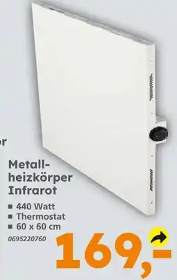 Globus Baumarkt Metallheizkörper infrarot Angebot