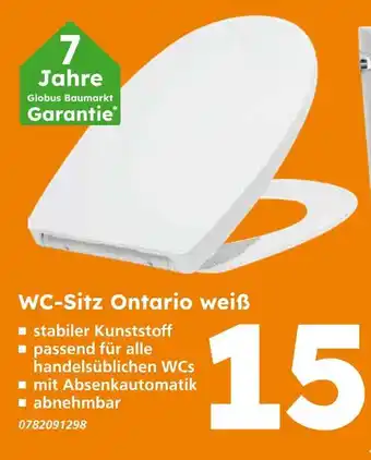 Globus Baumarkt Wc-sitz ontario weiß Angebot