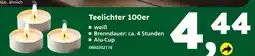 Globus Baumarkt Teelichter 100er Angebot