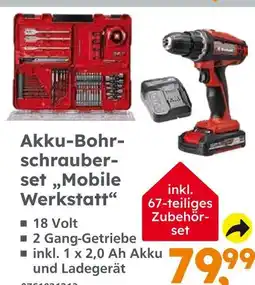 Globus Baumarkt Akku-bohrschrauber-set „mobile werkstatt“ Angebot