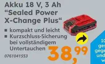 Globus Baumarkt Akku 18 v, 3 ah sealed power x-change plus Angebot