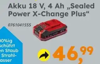 Globus Baumarkt Akku 18 v, 4 ah „sealed power x-change plus“ Angebot