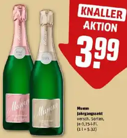 REWE Mumm Jahrgangssekt Angebot