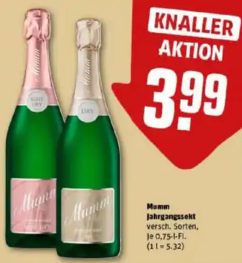 REWE Mumm Jahrgangssekt Angebot