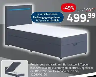 ROLLER Polsterbett anthrazit Angebot