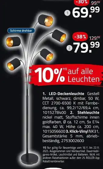 ROLLER Led-deckenleuchte Angebot
