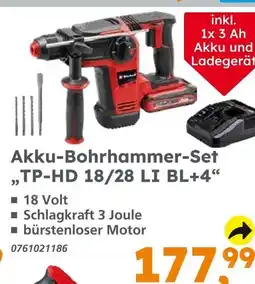 Globus Baumarkt Akku-bohrhammer-set tp-hd 18/28 li bl+4 Angebot