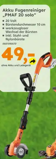 Globus Baumarkt Akku fugenreiniger pmaf 20 solo Angebot