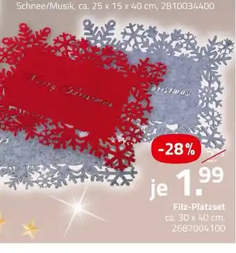 ROLLER Filz-platzset Angebot