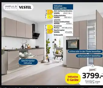 ROLLER Vestel oder impuls küchen einbauküche Angebot