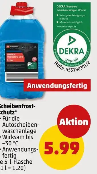 PENNY Pure work scheibenfrostschutz -30°c Angebot