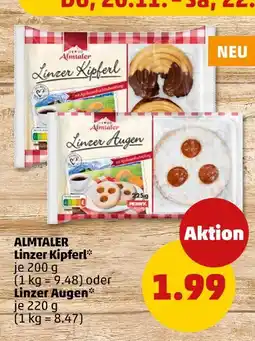 PENNY Almtaler linzner kipferl oder linzer augen Angebot