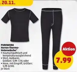PENNY Purework herren-thermo-unterwäsche shirt Angebot
