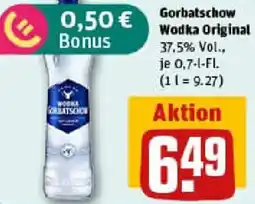 REWE Gorbatschow Wodka Original Angebot