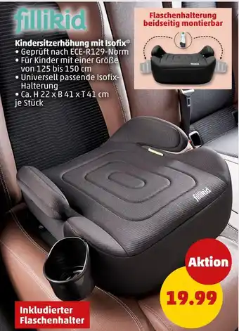 PENNY Fillikid kindersitzerhöhung mit isofix Angebot