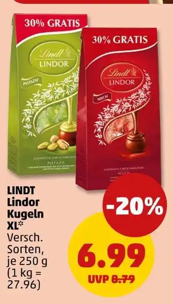 PENNY Lindt lindor kugeln xl pistazie Angebot