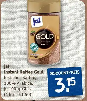 nahkauf Ja! instant kaffee gold Angebot