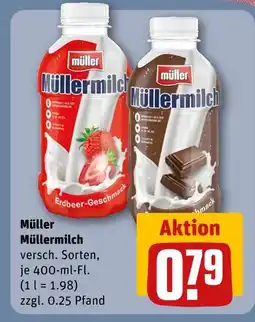 REWE Müller müllermilch erdbeer-geschmack Angebot