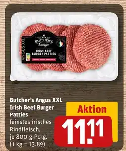 REWE Butcher's burger angus xxl irish beef burger patties Angebot