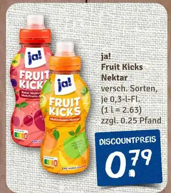 nahkauf Ja! fruit kicks nektar roter multivitamin-mehrfrucht Angebot