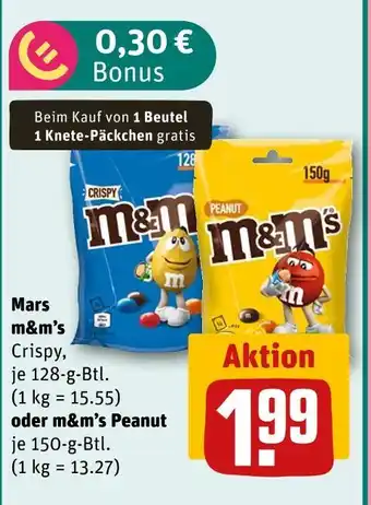 REWE Mars m&m's crispy Angebot