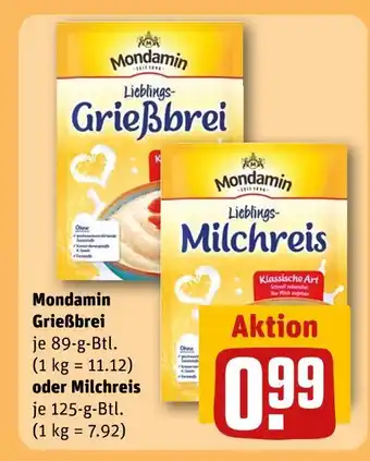 REWE Mondamin lieblings-grießbrei Angebot