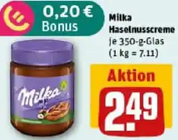REWE Milka Haselnusscreme Angebot