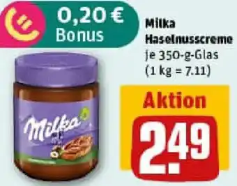 REWE Milka Haselnusscreme Angebot