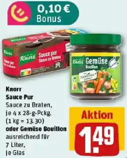 REWE Knorr Sauce Pur oder Gemüse Bouillon Angebot