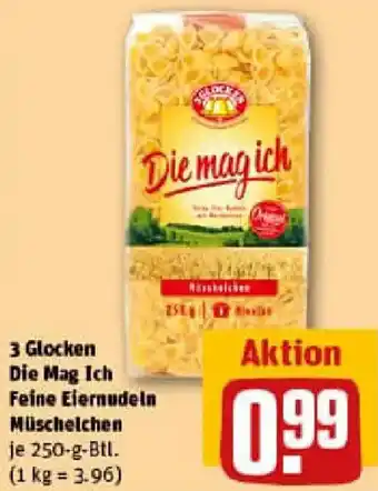 REWE 3 Glocken Die Mag Ich Feine Eiernudeln Müschelchen Angebot