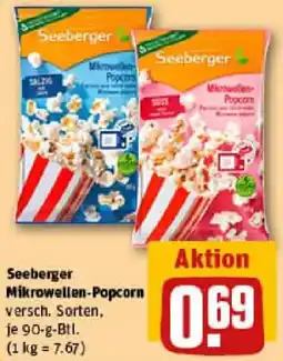 REWE Seeberger Mikrowellen-Popcorn Angebot