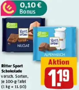 REWE Ritter Sport Schokolade Angebot