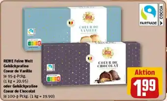 REWE REWE Feine Welt Gebäckpraline Coeur de Vanille oder Gebäckpraline Coeur de Chocolat Angebot