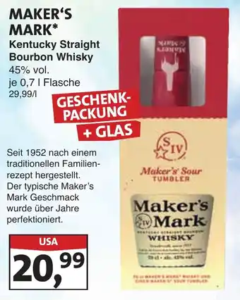 Lösch Depot MAKER'S MARK Kentucky Straight Bourbon Whisky Angebot