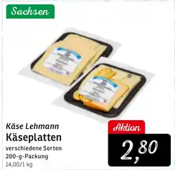 KONSUM Käse Lehmann Käseplatten Angebot